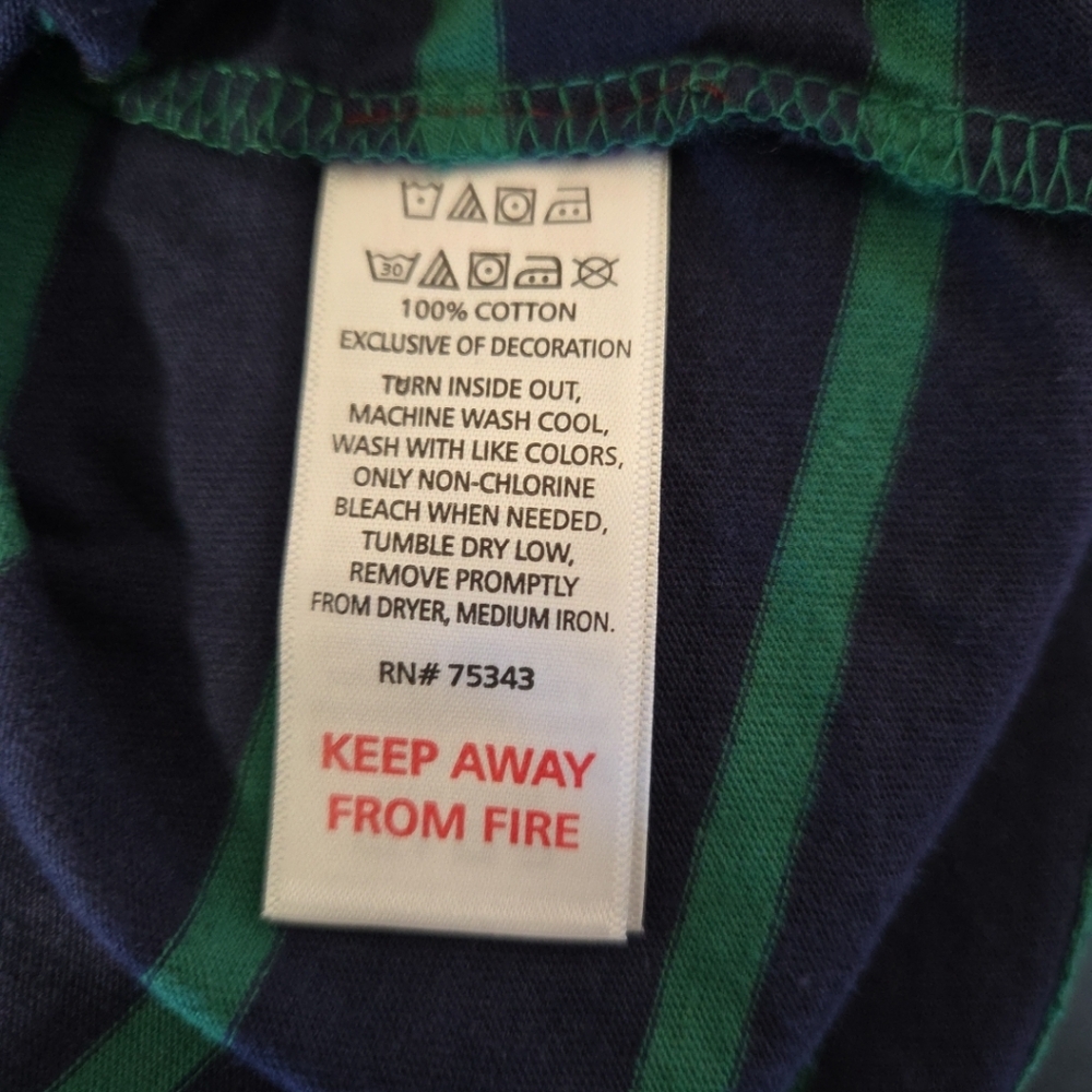 Kids Tommy Bahama  Shirt Longsleeve Stripe Size 16 XXL Green/ Blue NWT - Picture 6 of 6